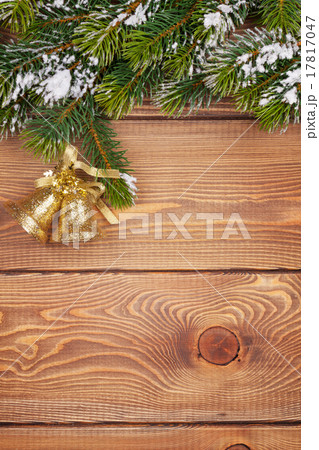 Christmas fir tree with snow and holiday decor Christmas fir tree with snow and holiday decor 17817047