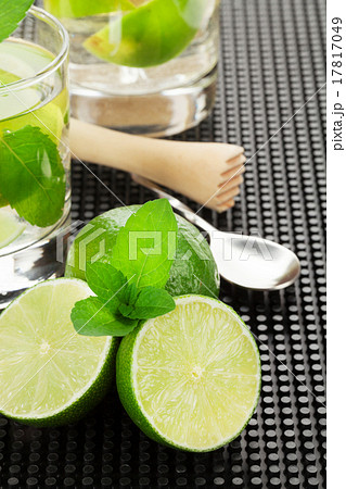 Mojito cocktail and ingredients Mojito cocktail and ingredients 17817049
