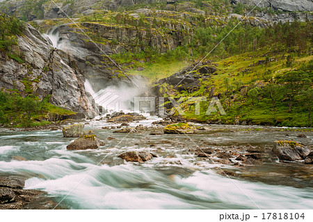 Beautiful Waterfall in the Valley of waterfalls in 17818104