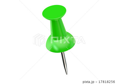 green push pin closeup 17818256