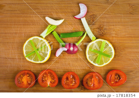 Healthy lifestyle concept - vegetable bike 17818354