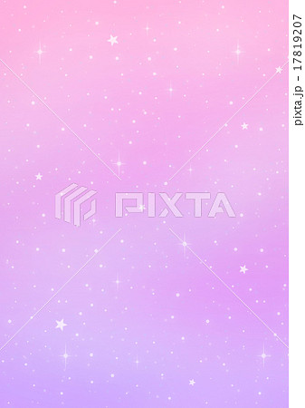 ピンクから紫のパステルカラーグラデーションのギャラクシー柄 ロマンチックで可愛い背景素材 縦のイラスト素材