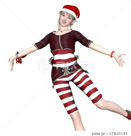 サンタクロース帽子の女性 17820195