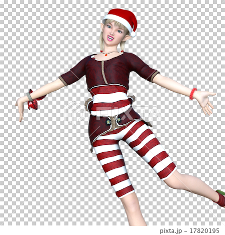 サンタクロース帽子の女性 17820195