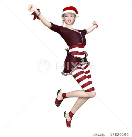 サンタクロース帽子の女性 17820196