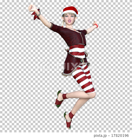 サンタクロース帽子の女性 17820196