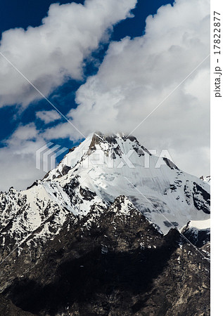 Close up Himalaya Mountain from Kasha monastery Close up Himalaya Mountain from Kasha monastery 17822877
