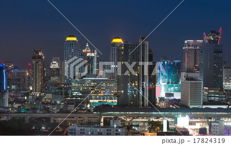 Bangkok cityscape,modern building at twilight time 17824319
