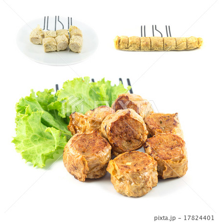 deep Fried Crab, Shrimp Roll in the place with vegetable 17824401