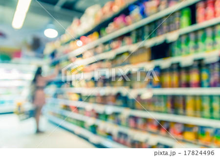 Supermarket blur background with bokeh, Miscellaneous Product sh Supermarket blur background with bokeh, Miscellaneous Product sh 17824496