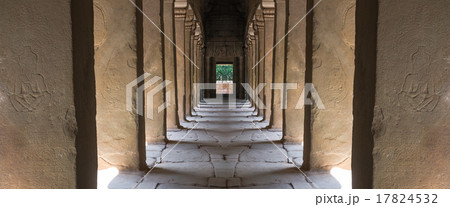Interior with mural at Angkor Wat,cambodia Interior with mural at Angkor Wat,cambodia 17824532