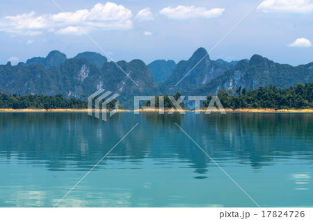 mountain lake landscape at Khaosok National Park, Ratchaprapha D 17824726