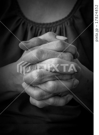 Praying Hands, old woman hands 17824852