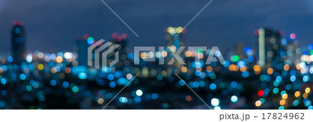 Bangkok cityscape at twilight time, Blurred Photo bokeh Bangkok cityscape at twilight time, Blurred Photo bokeh 17824962