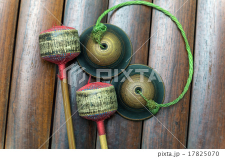 Closeup Thai musical instrument (Alto xylophone) with castanets, 17825070