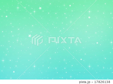 ロマンチックで可愛い パステルブルーグリーン系 星空柄背景イラスト素材 宇宙 ギャラクシー柄 横のイラスト素材 17826138 Pixta