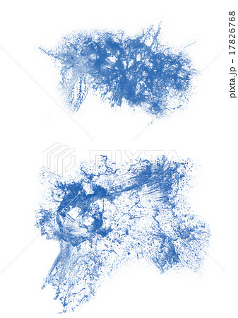 blue swirling water splash isolated on white back 17826768