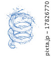 blue swirling water splash isolated on white back 17826770