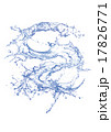 blue swirling water splash isolated on white back 17826771