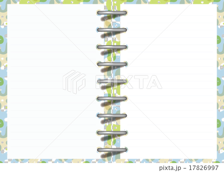 開かれた白紙のページのリングノート 17826997