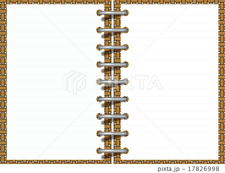 開かれた白紙のページのリングノートのイラスト素材