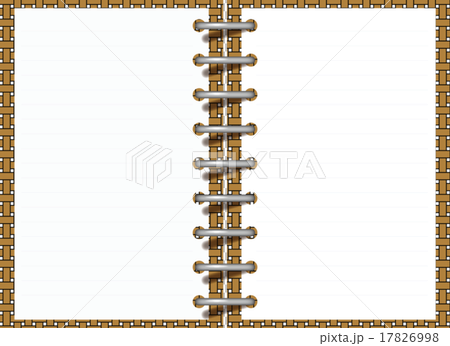 開かれた白紙のページのリングノート 17826998