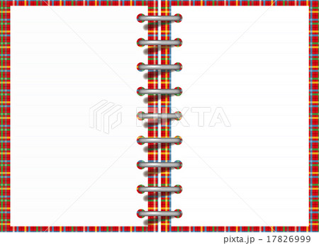 開かれた白紙のページのリングノート 17826999