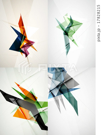 Set of angle and straight lines design abstract 17828215