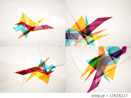 Set of angle and straight lines design abstract 17828217
