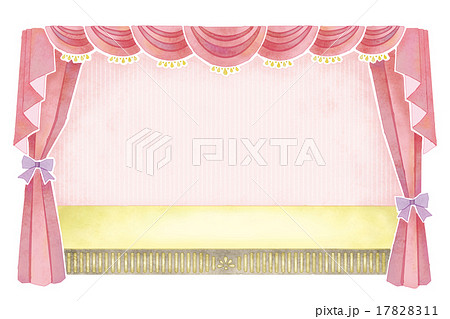 幕 カーテンのイラストのイラスト素材 17828311 Pixta