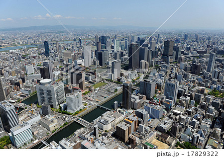 大阪の中之島を空撮 17829322