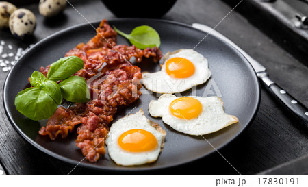 Bacon and quail eggs Bacon and quail eggs 17830191