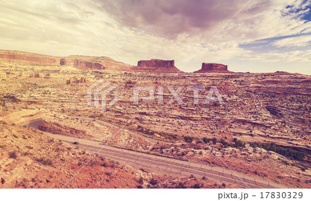 Vintage stylized stormy sky over Canyonlands. Vintage stylized stormy sky over Canyonlands. 17830329