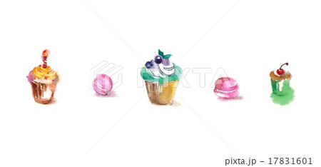 カップケーキとマカロン 17831601