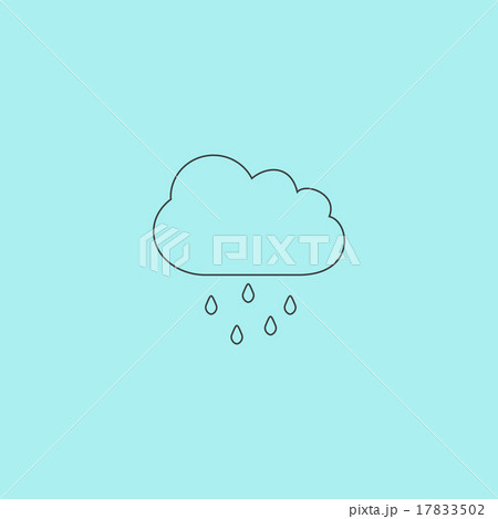 Cloud with rain weather vector icon Cloud with rain weather vector icon 17833502