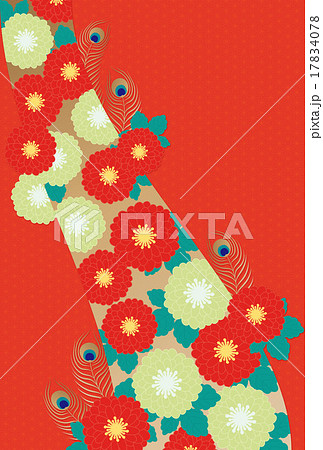 背景素材-和、菊帯イメージ4 背景素材-和、菊帯イメージ4 17834078