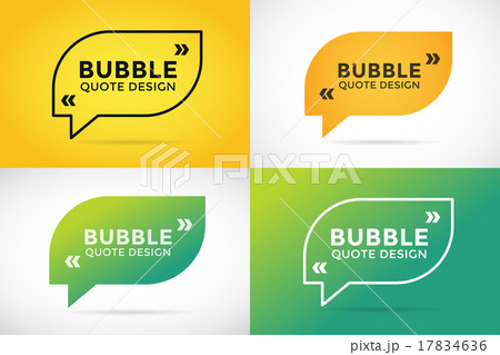 Quote blank template bubble empty design 17834636