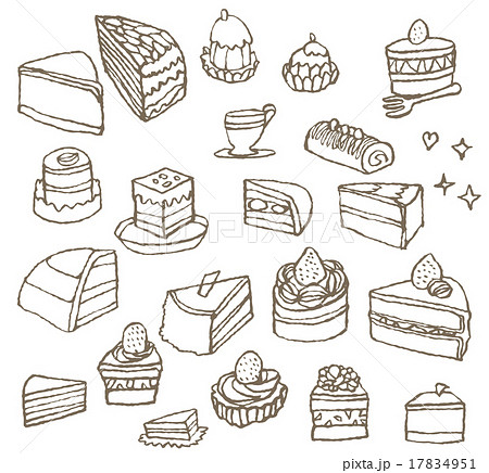 Set Of Cakes Stock Illustration