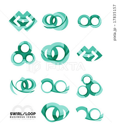 Set of infinity concepts, loop logo designs 17835157