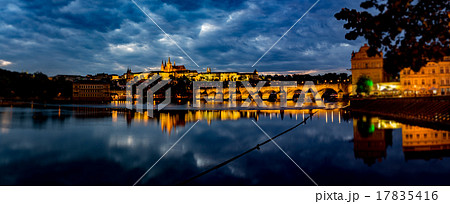 view of the illuminated prague view of the illuminated prague 17835416
