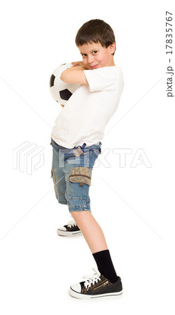 soccer boy studio isolated 17835767