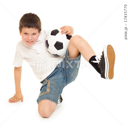 soccer boy studio isolated 17835770
