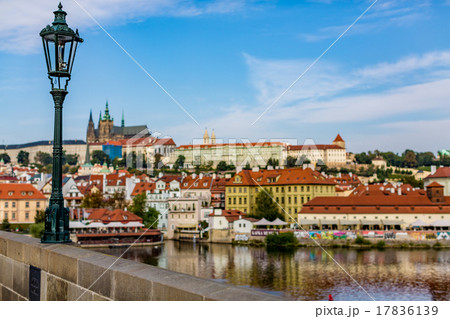 View of colorful old town and Prague View of colorful old town and Prague 17836139