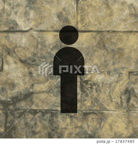 man restroom. Flat modern web button and space for 17837485