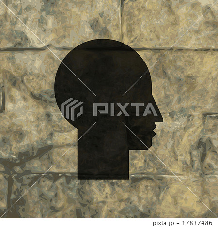 Man silhouette profile picture. Flat modern web bu 17837486