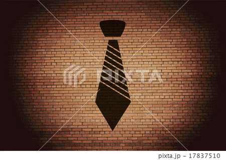 Hipster tie. Flat modern web button and space for 17837510