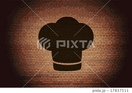 Chef cap. Cooking. Flat modern web button and spac 17837511