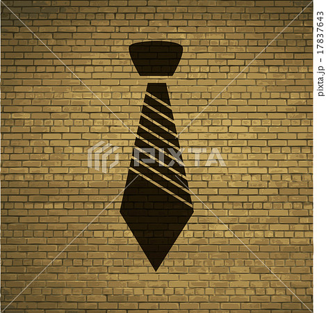 Hipster tie. Flat modern web button and space for 17837643