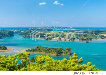 沖縄県 名護 嵐山展望台からの眺めの写真素材 1755