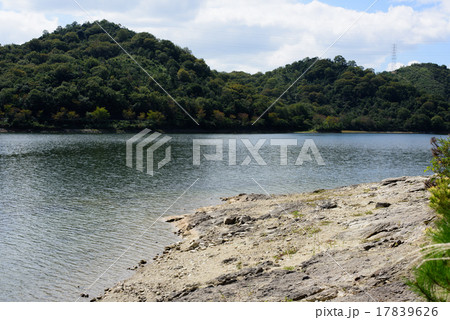 権現ダム　岩肌と　（兵庫県加古川市） 17839626